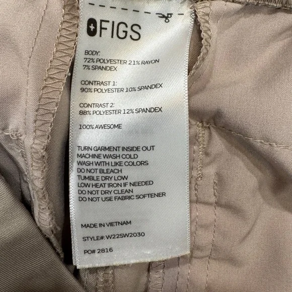 FIGS Technical Collection Cargo Scrub Pants Drawstring XXL - Picture 6 of 7